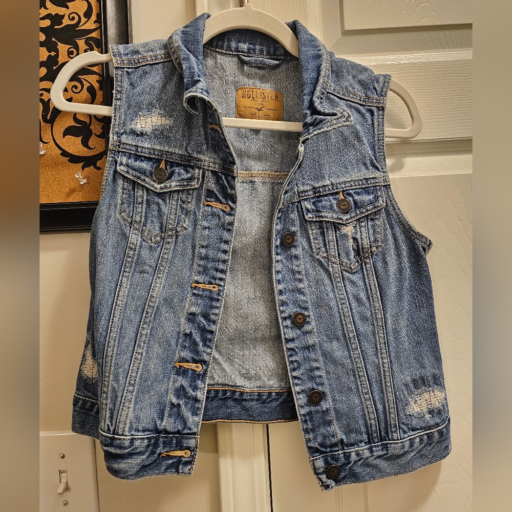 Hollister Blue Jean Vest